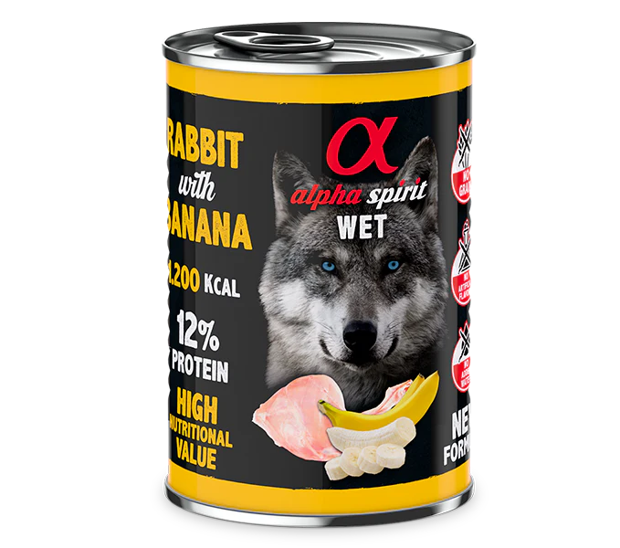 Lata Alpha Conejo con Platano 400GR