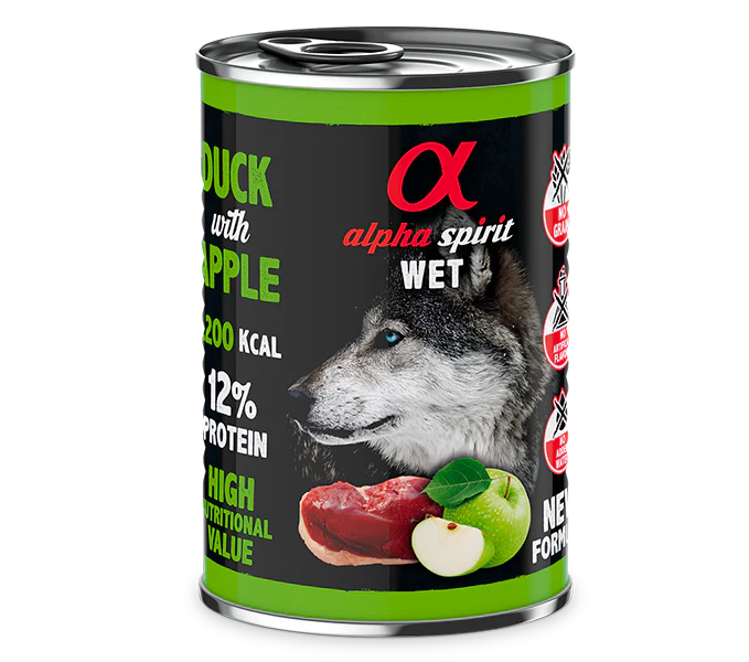 Lata Alpha Pato con Manzana 400GR